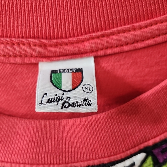 Vintage Luigi Baretta Red Mola Panel T-Shirt - XL - Picture 2 of 10